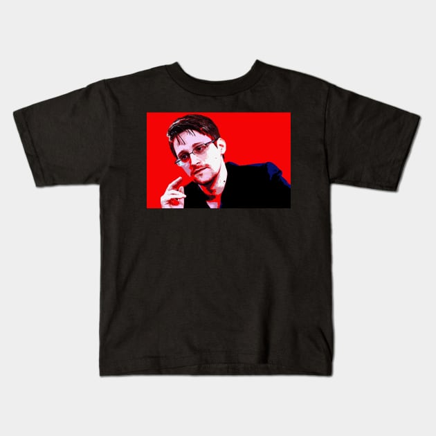 edward snowden Kids T-Shirt by oryan80